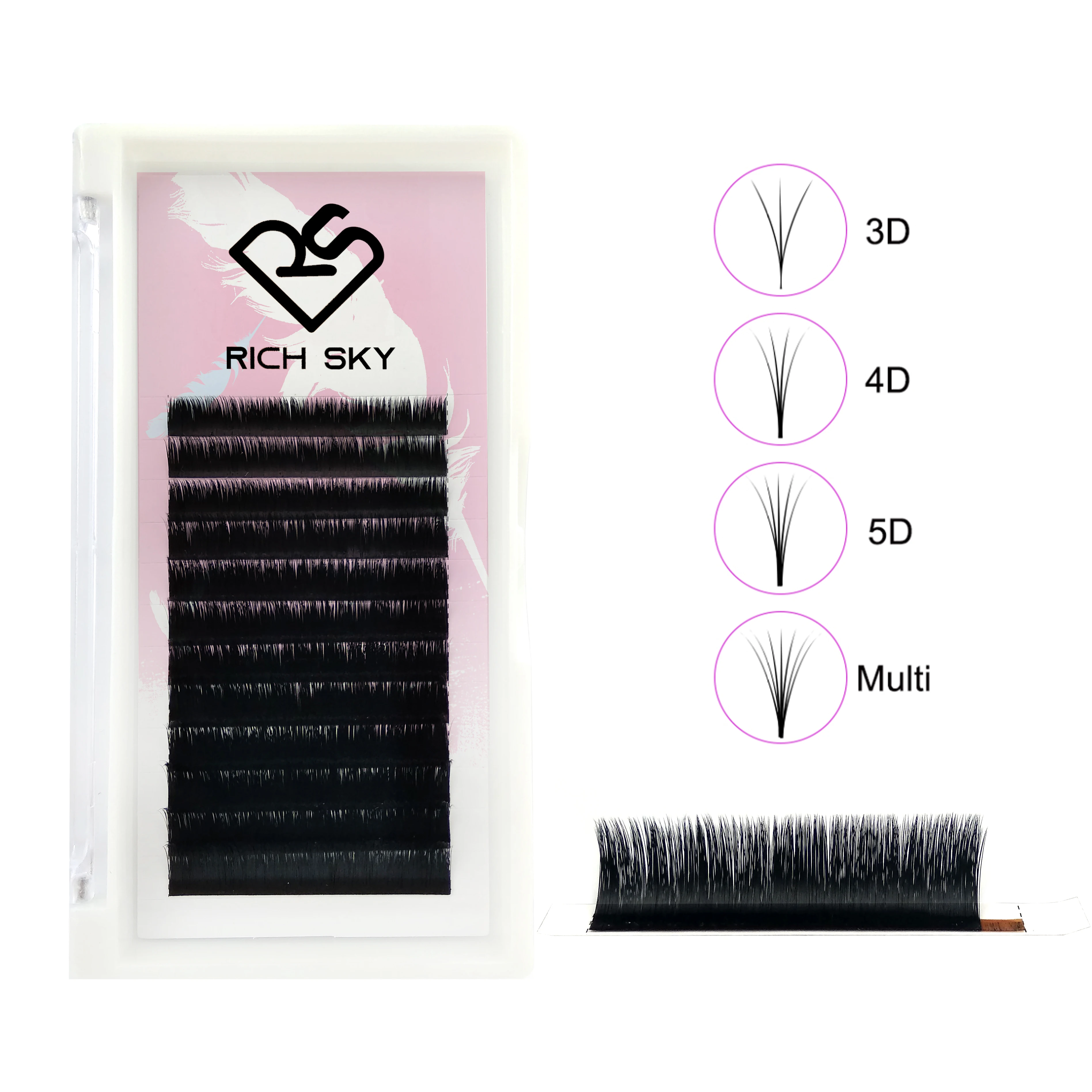 

Wholesale New Style Blooming Lash Volume Korea Flower Auto Fan Easy Oem Eyelash Extension, Natural black