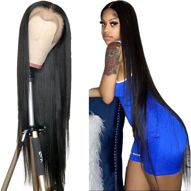 

Wig vendors free sample 4x4 13x4 T part150% density brazilian hair perruque unprocessed human hair wigs straight lace front wigs