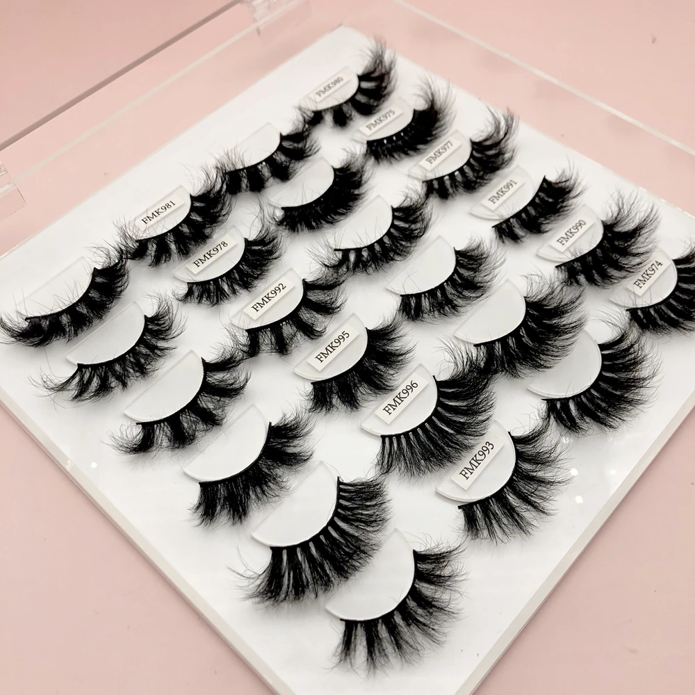 

3 pairs faux mink eyelashes new styles hot sales wispy long fluffy luxury style faux lashes