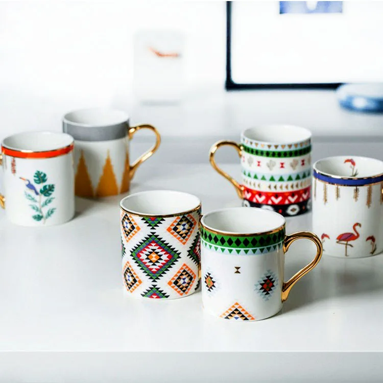 

Wholesale High Temperature Luxury New Bone China Coffee Mug Porcelain Coffee Cup