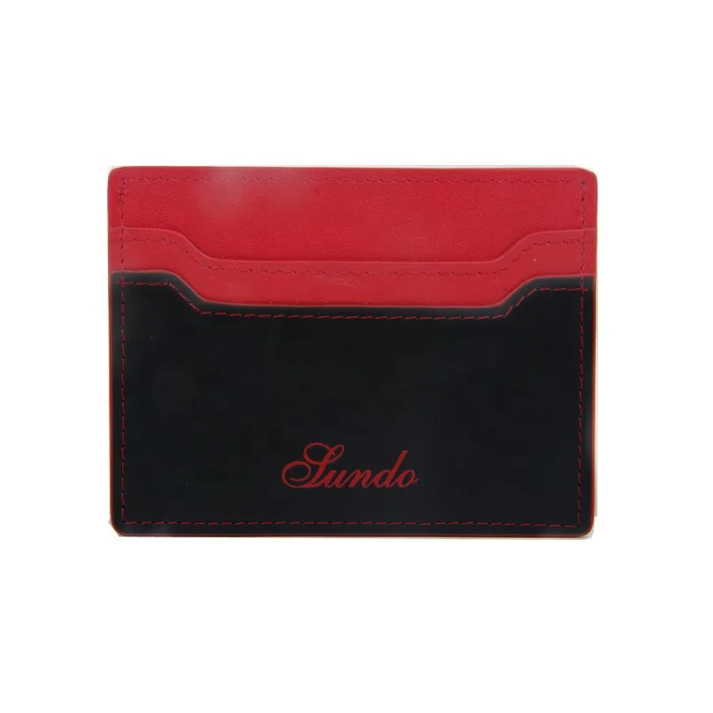 

Hot Selling RFID Blocking genuine Leather Slim Card Holder Wallet for men
