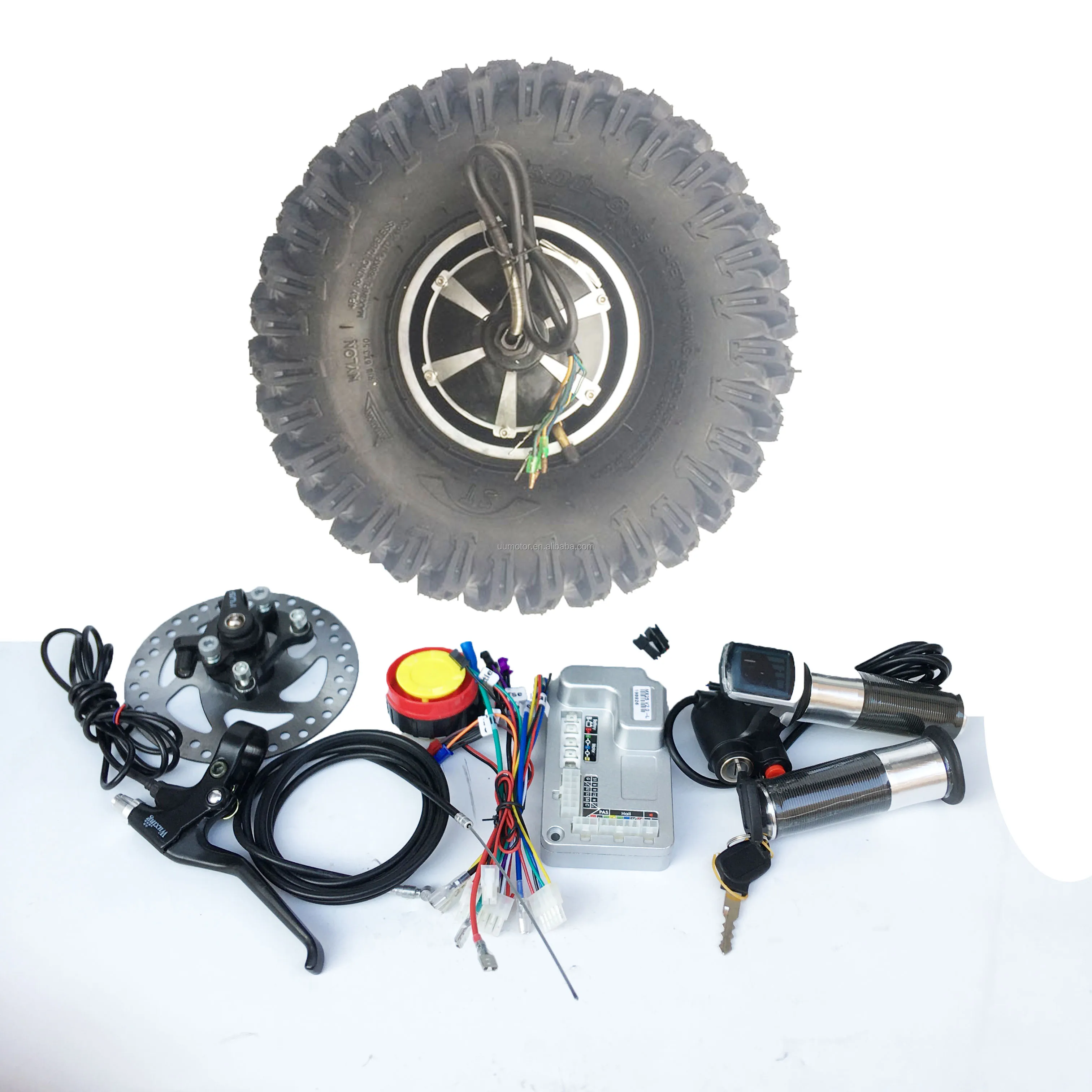 

15 inch off road tire battery powered trolley 36v 500w electric wheelbarrow conversion kit