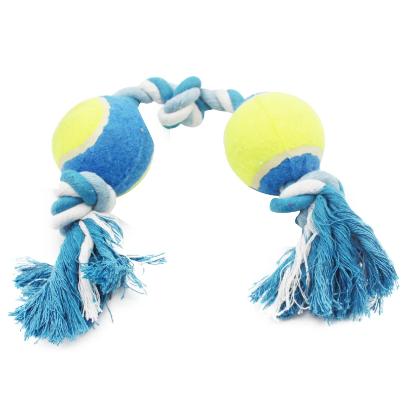 
Double tennis pull toy cat dog cotton rope toy pet molar toy from China FA enterprise 