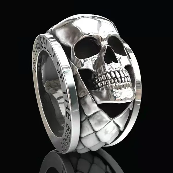 

Wholesale hip hop skull horror death ring men's jewelry ring