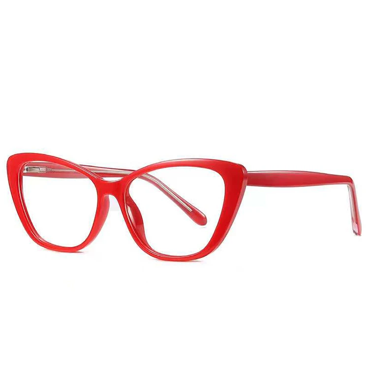 

New Design China Manufacturer Fashion Clear Lens Eyeglasses TR90 Optical Frames Hot Cat Eye Optical Lady Glasses Frame, 6 colors