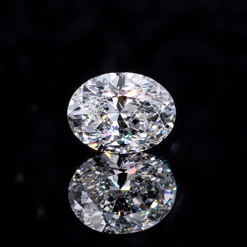 

very shining oval diamond cut D color clear white 1ct size lab grown diamond on sale, White( def)