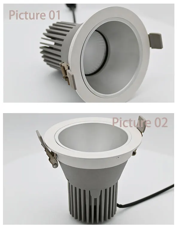 2020 China Hot Sale  New produce 15W 20W IP20 Aluminium White Body Anti Glare Down Light