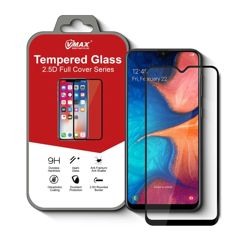 

Best selling Full glue mobile phone 9H 5D Tempered glass for Samsung Galaxy A20s