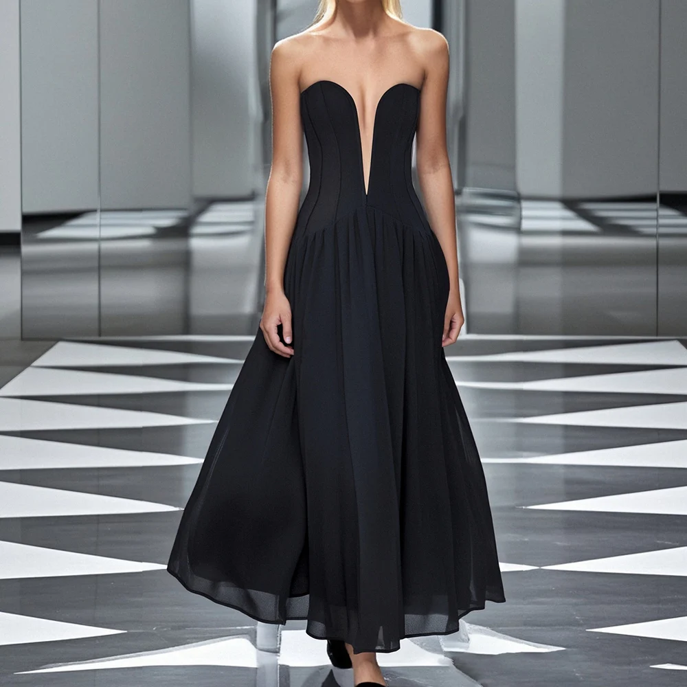 Moonlight Elegant Strapless Line Gown