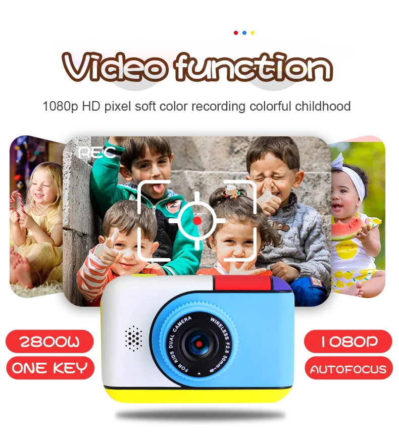 Wifi Function Dual Lens Mini Children Camera Full HD 1080P Digital Video Camcorder Camera