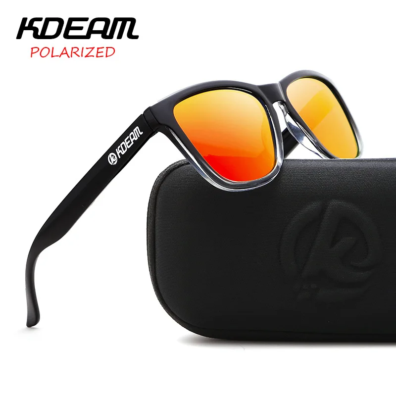 

Kdeam KD0717 Gradient Transparent half frame Polarized logo Sun Glasses Man 6 Colors Women Oval Lentes de sol, Picture colors