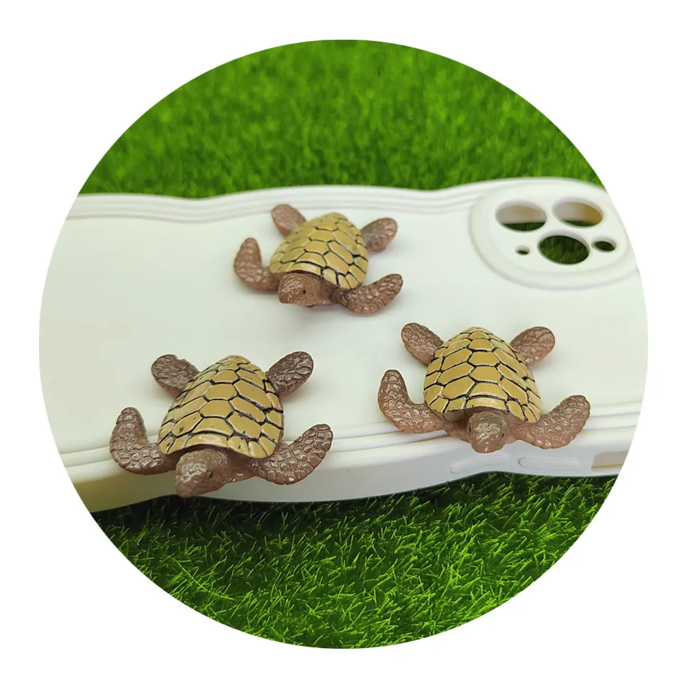 

100Pcs/Lot Kawaii Mini Artificial Tortoise Figurines Miniature Resin Tortoise Crafts For Landscape Fairy Garden Home Decoration