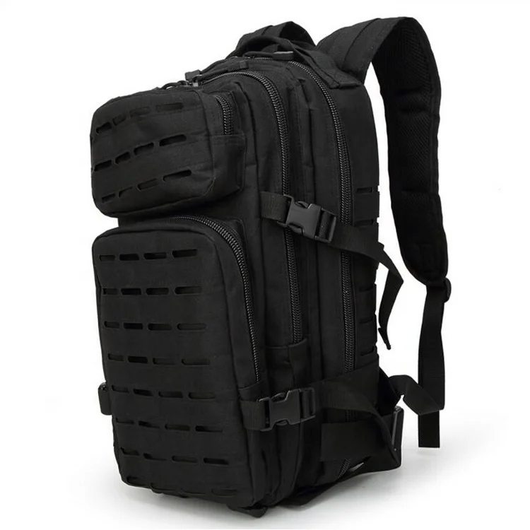 

30L Black Military Tactical Hiking Camping War Games Traveling Hiking Airsoft Army Molle 3P Backpack, Black khaki camouflage