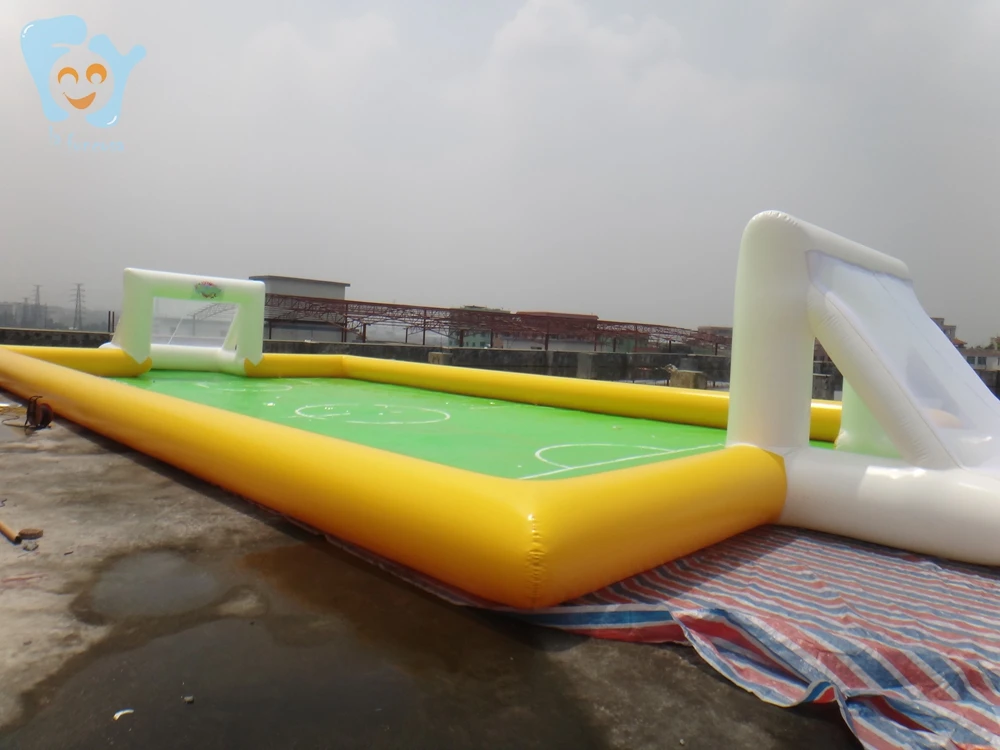 16mx8m Large Inflatable Football Pitch Inflatable Water Soap Soccer Field Buy Portable Soccer