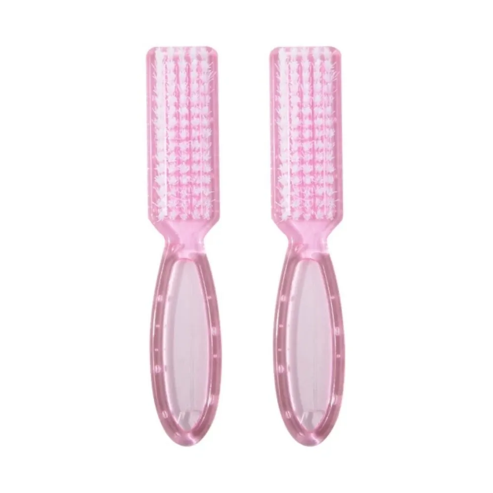 Cleaner Scrubbing Pedicure for Manicure Transparent Nail Brush Cleaning Brushes Plastic Handle Grip Multifunctional Brush