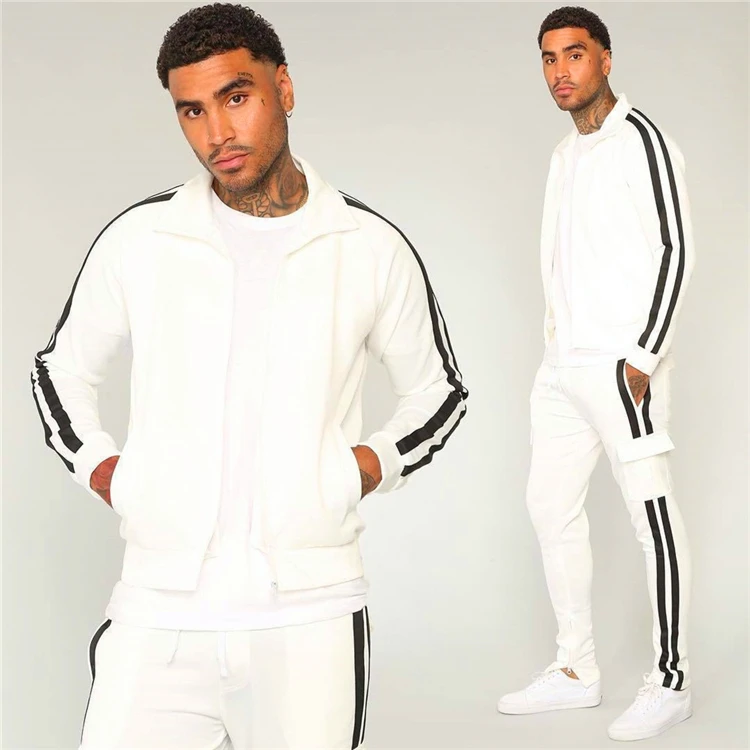 

Wholesale Plain Stand-up Collar Tracksuit Sport Sweat Sweatsuit 2 Set Sweatsuits Men Sets Two Piece Men Sets, Customized colors
