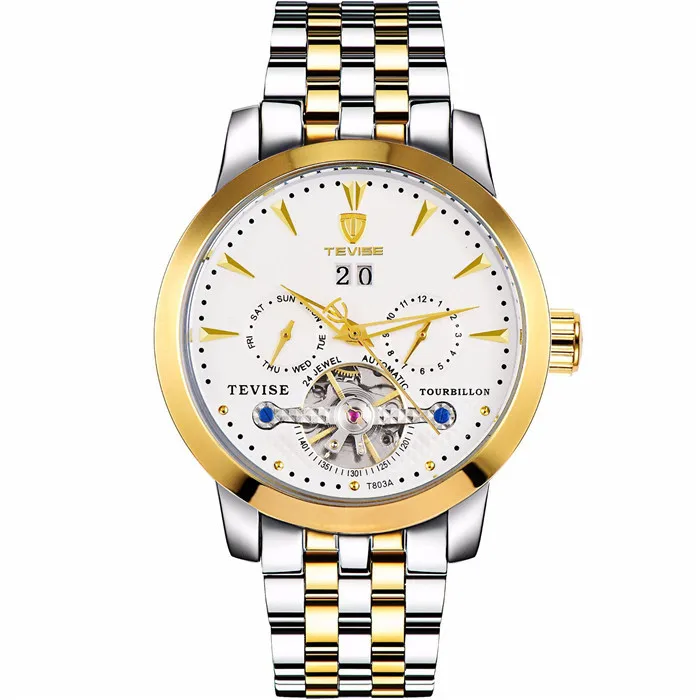 

Tevise Multifunction Business Luxury Brand Automatic watch Movement Tourbillion Man Watch