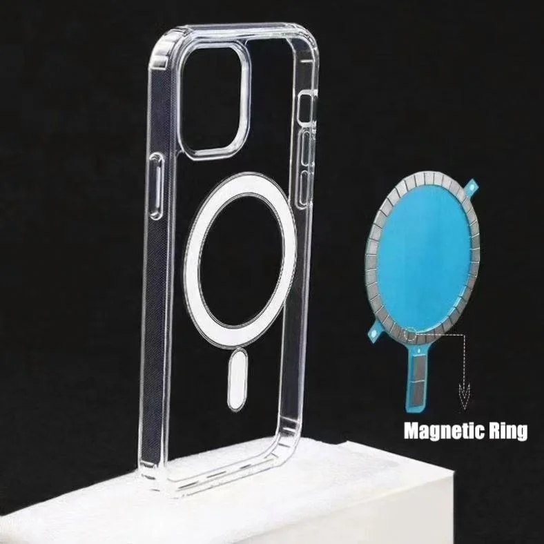 

2021 New Transparent Shock Absorption Tpu Hard Anti-Skid Magnetic Case For Iphone 11 12 Pro Max Magsafe