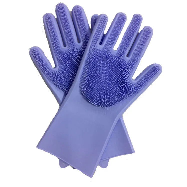 

Fancy silicone magic household dish gloves with sleeve chicken dish washing gloves, Customized