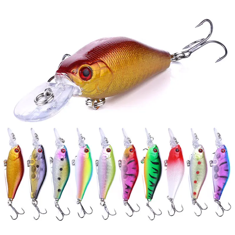7CM 9G  Crankbaits Set for Bass Hard Baits Sinking Lures Crank Bait Kit Fishing Tackle