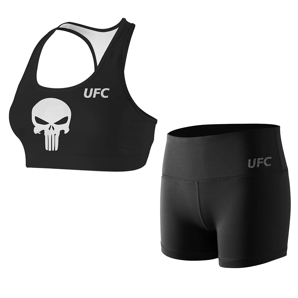 

Women's Female Fight Wear MMA Short & Bra Set, BJJ, Muay Thai, WOD, NOGI, Kickboxing, As per customer requested
