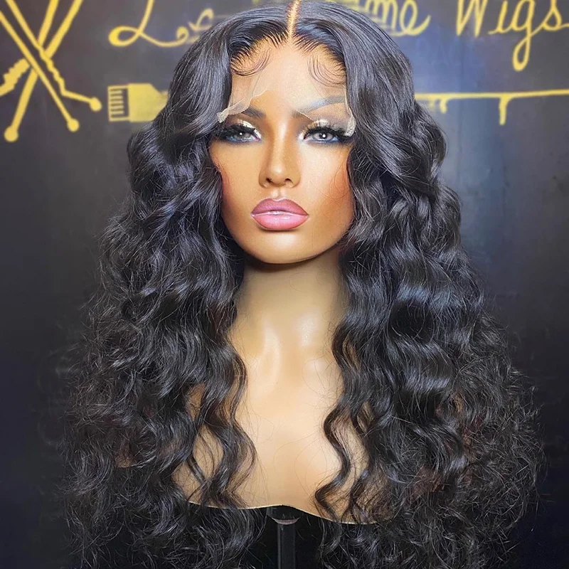 

Fast shipping loose deep wave frontal Cambodian hair 100% virgin raw unprocessed wigs virgin hair wigs for black women