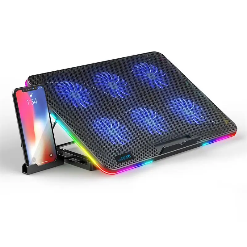 

New Private Model Six Fans Gaming Cooling Pad Notebook Laptop