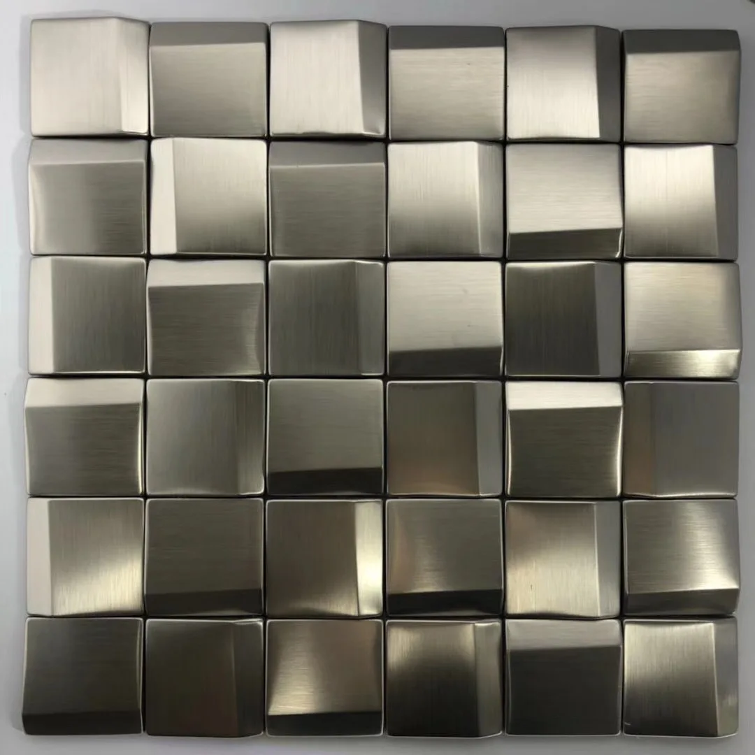 Silver stainless steel penny round metal mosaic tiles philippines