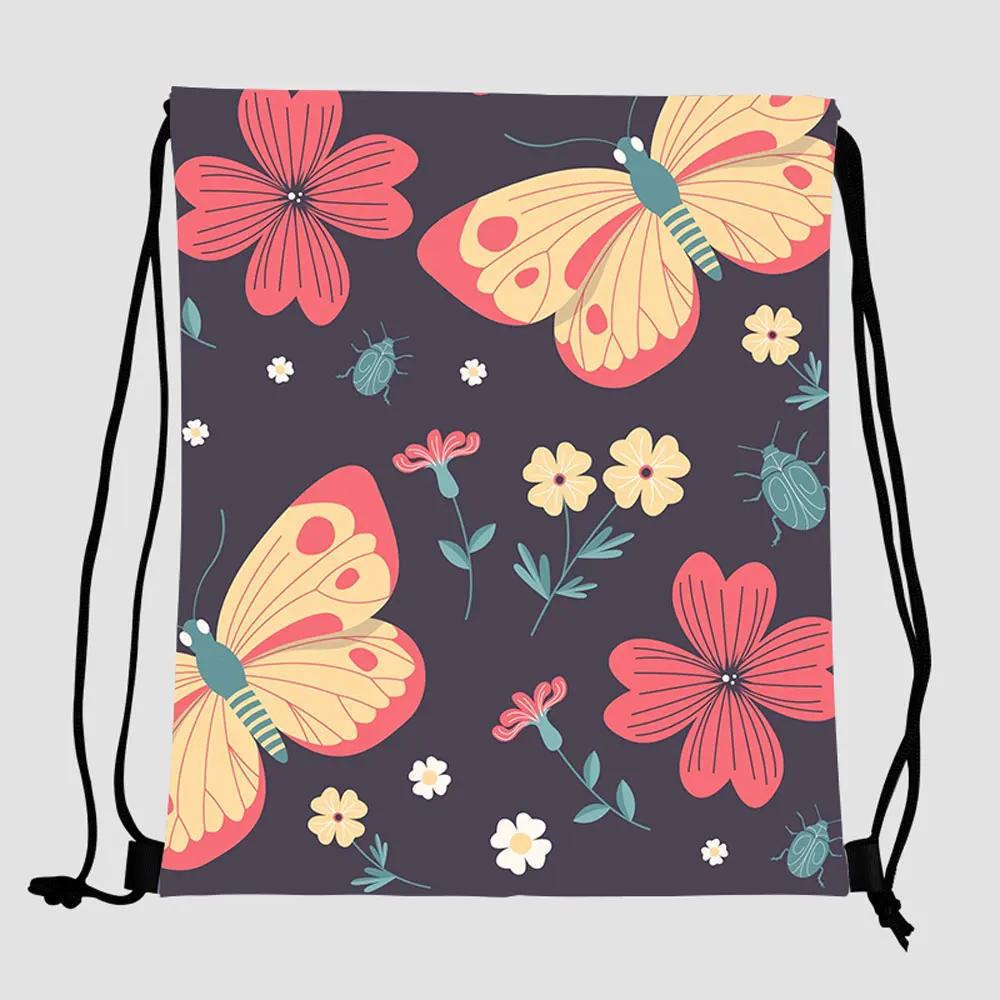 

custom gym printed nylon sublimation drawstring bag polyester