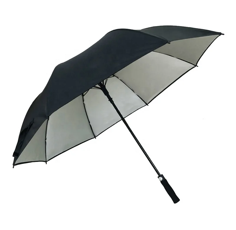 

2021 New High Quality UV Blocker Protection Hand Made Logo Print Double Layers Air Vented Automatic Windproof Big Golf Umbrella