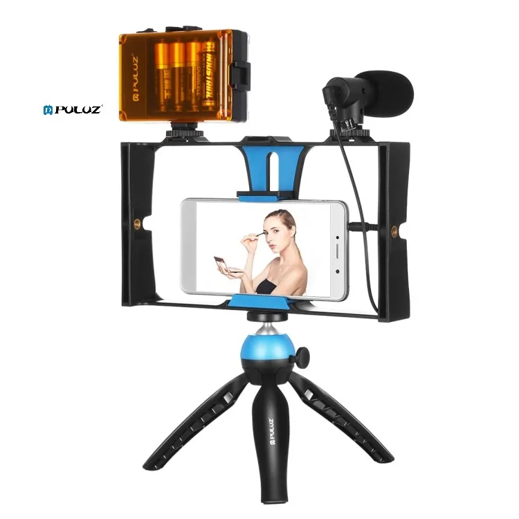 

Same day shipping PULUZ 4 in 1 Vlogging Live Broadcast LED Selfie Light Smartphone Video Rig Kits