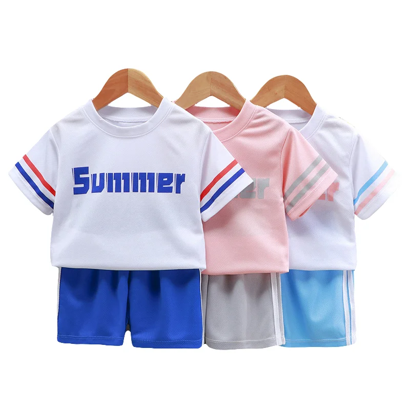 

New arrivals children clothing set summer short sleeve shirts and shorts sport suits kids tracksuits boys shorts sets, 6 colors