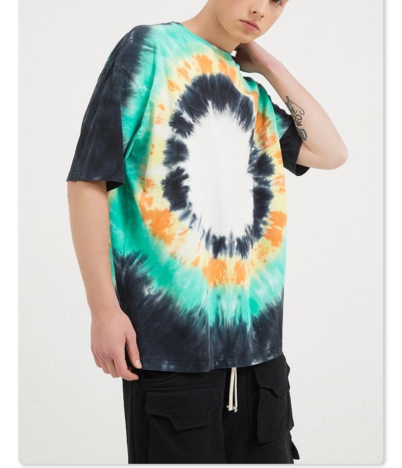 

high quality men tshirts cotton 100% tye dye t-shirts designer branded oversized t shirts in bulk, Customized color