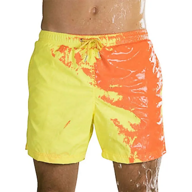 

Mens color changing heat sensitive quick-drying temperature shorts