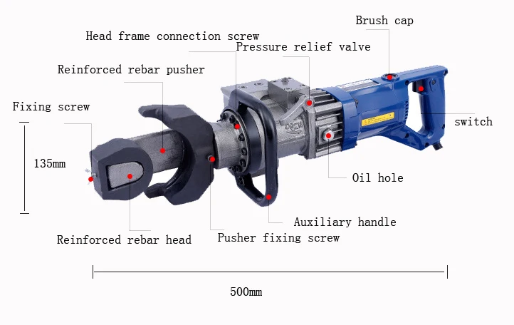 
hydraulic portable rebar cutter 16mm cutter 