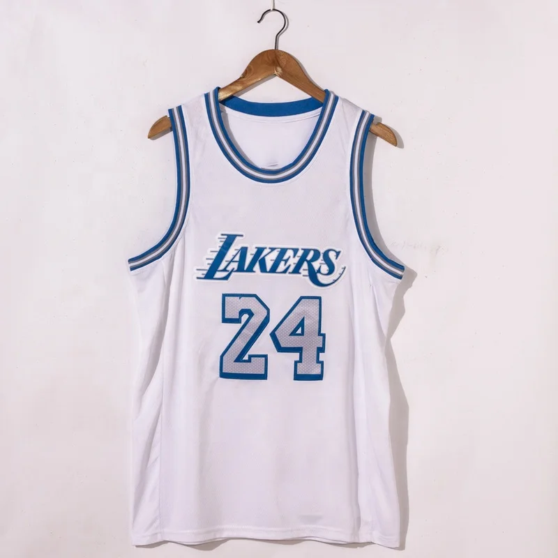 

Original Laker Sports Jerseys #24 #8 Bryant #23 James #3 Davis with Logo Kobe-s Polyester Men Basketball Jersey Shorts 64 Colors