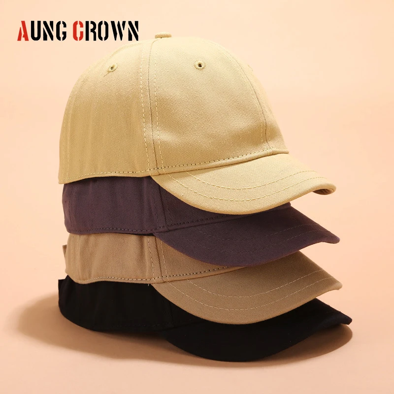 Luxury 100% Cotton Unstructured Baseball Cap Short Brim