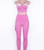 2019 Women Casual Fitness Yoga Sets 2 Pieces Sleeveless Suede Sets