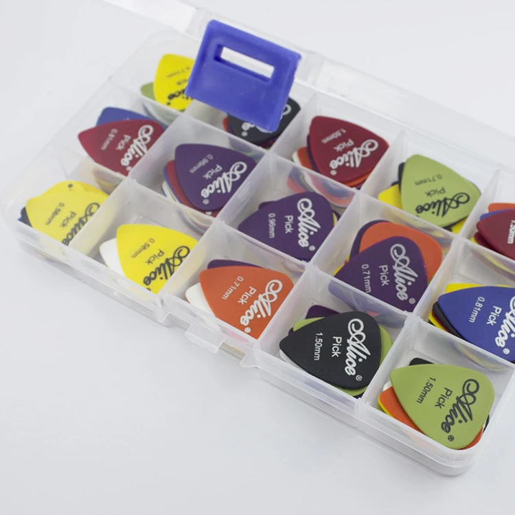 

100pcs/ box Alice Acoustic Electric Bass Plectrum Mediator Colorful guitar pick for sale, Abs