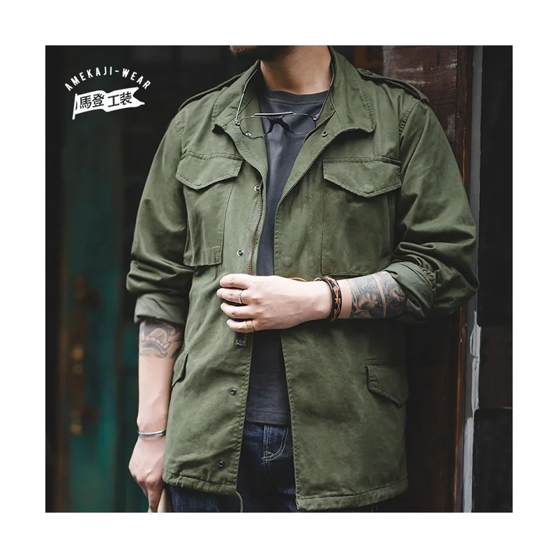 

Maden Hot Sale Military M65 Men's Jackets Casual Field Bomber Jacket, Army green