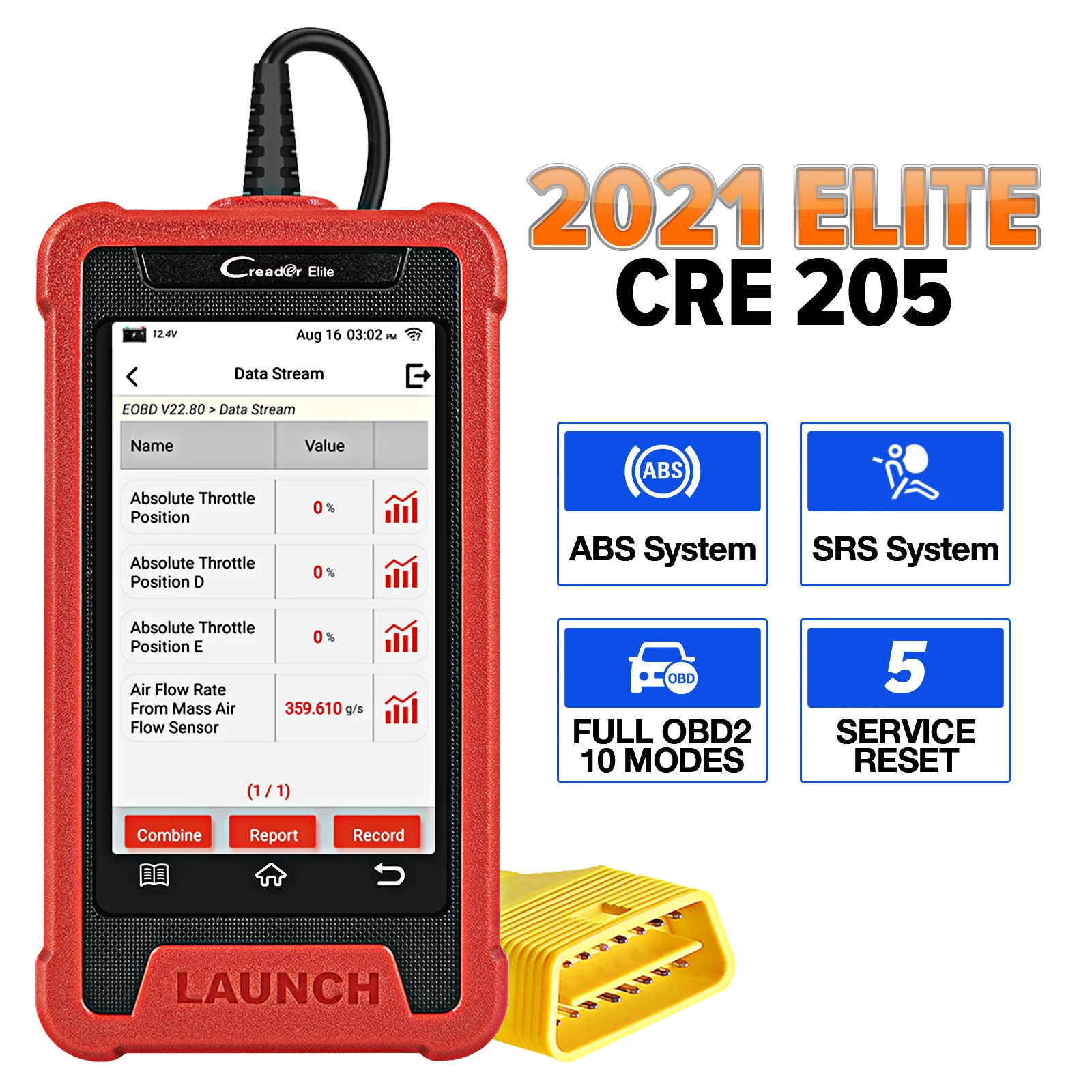 

New Products 2024 LAUNCH X431 CRE205 ELM327 ECU Automotive OBD Auto OBD2 WiFi/ BT Car Scanner Vehicle Diagnostic Tool