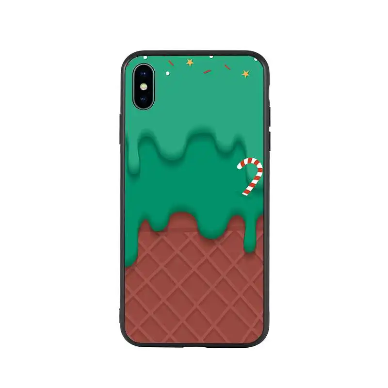 

waffle cream ice cream tpu black cell phone case cover for iphone