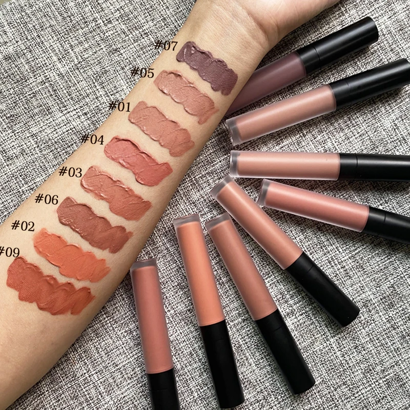 

Custom Logo Velvet Matte Liquid Lipstick Cosmetic 24 Colors Lipgloss High Pigment Private Label Lip Gloss