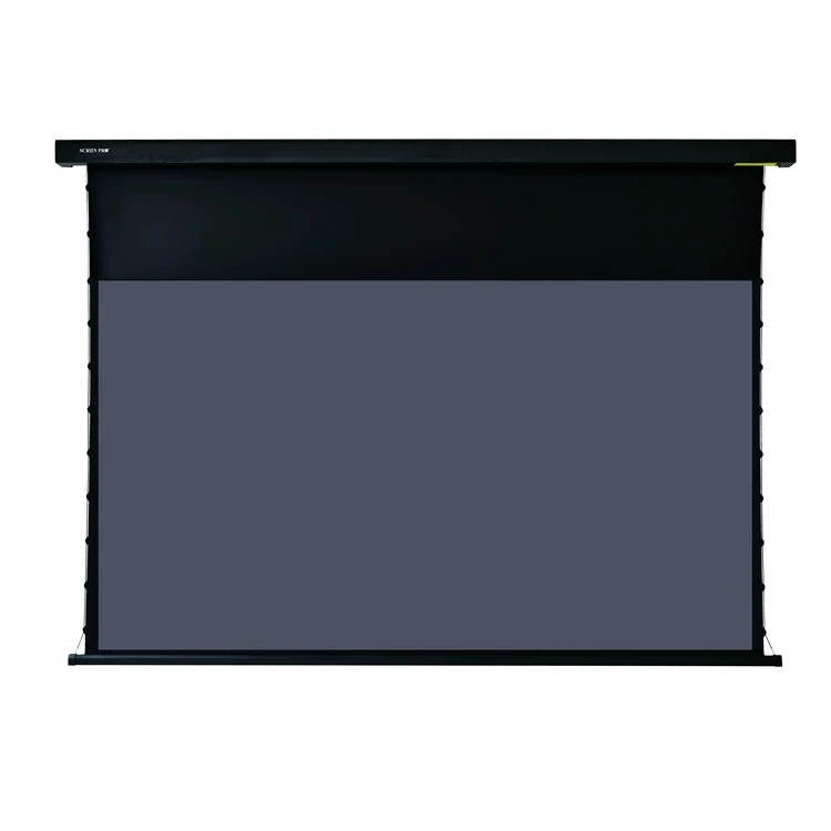 

100'' 16:9 ALR motorized tensioned screen for UST projector, Black/white case