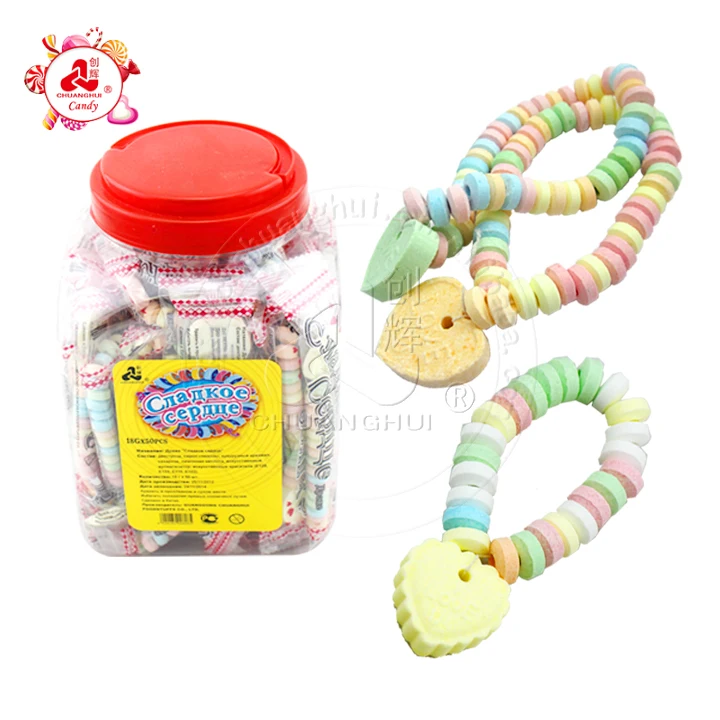 18g Dextrose Bracelet Candy Heart Shape Necklace In Jar Buy Dextrose