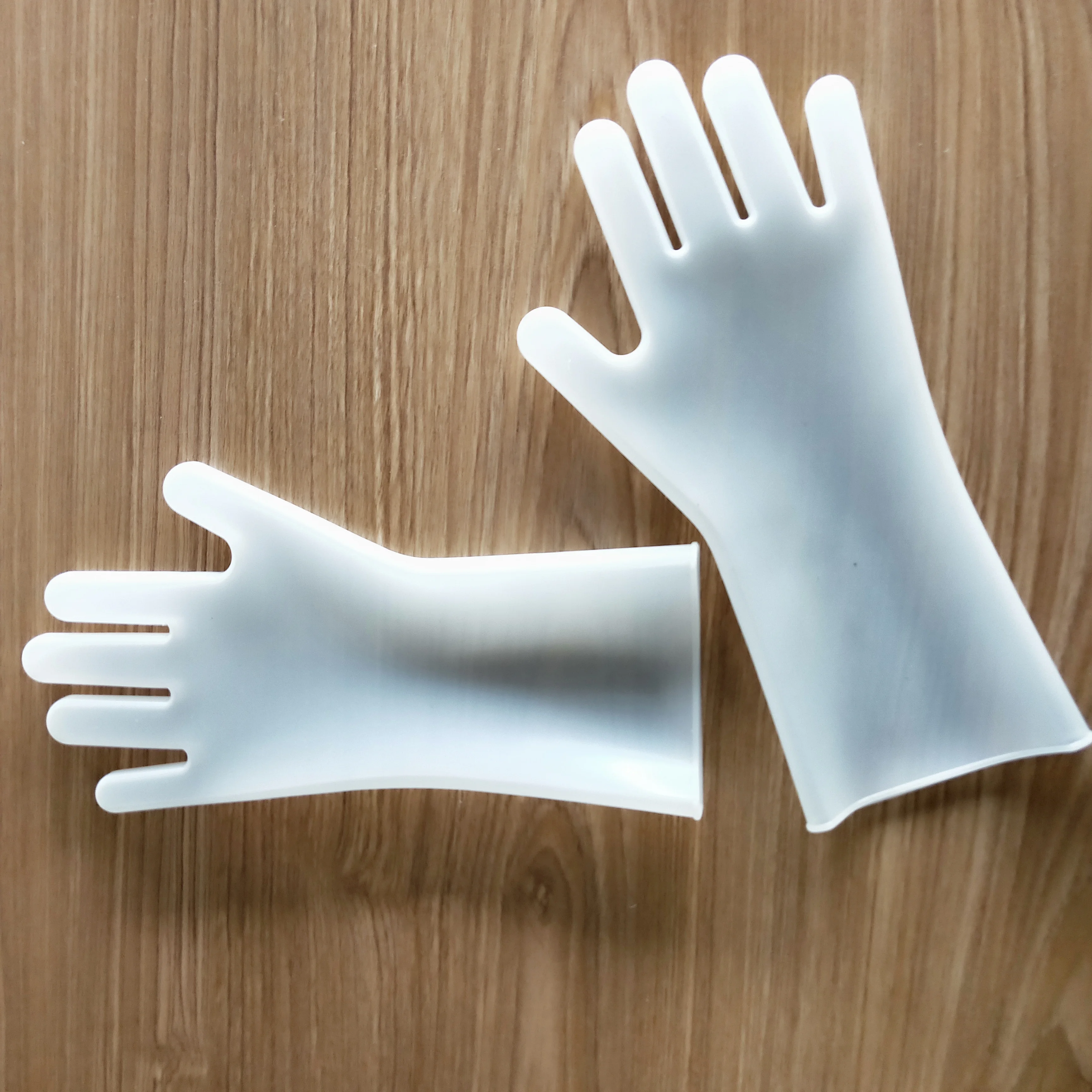 

Long Silicone Washing Cleaning Glove Soft Kitchen Dishwashing Silicone Gloves, White
