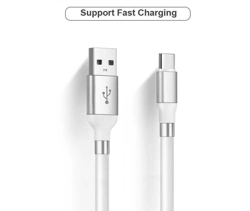 

Hot new product portable 2A type-c magnetic USB charging cable fast for ios and android, Black/white