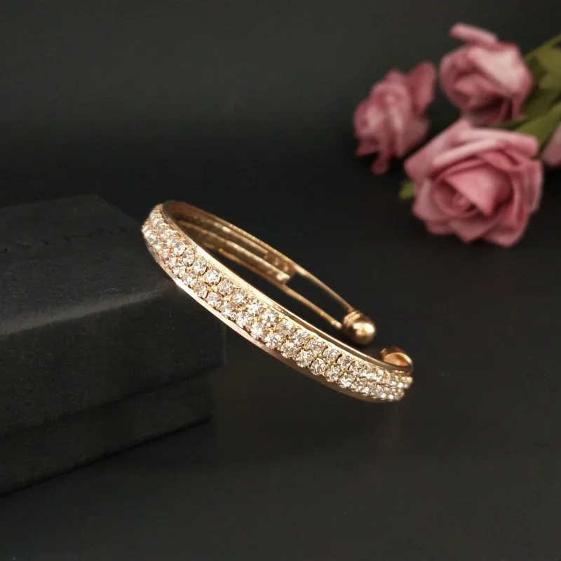 

fashion charms two raws crystal tennis bracelet women
