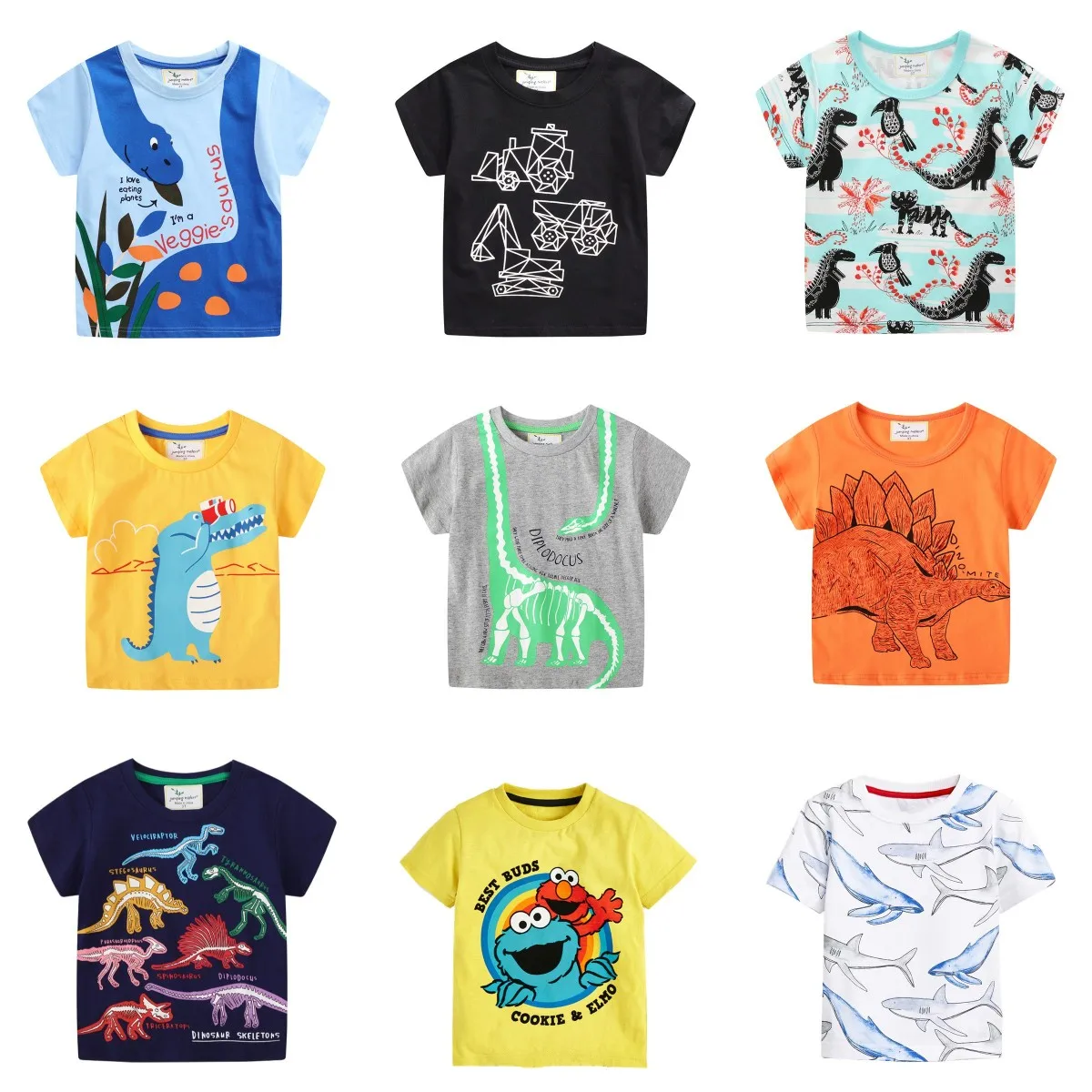 

Custom Summer Wholesale Child Clothing Children Cotton Print Clothes Tops Kid Clothing Boy's T-shirts With Rounded Neck