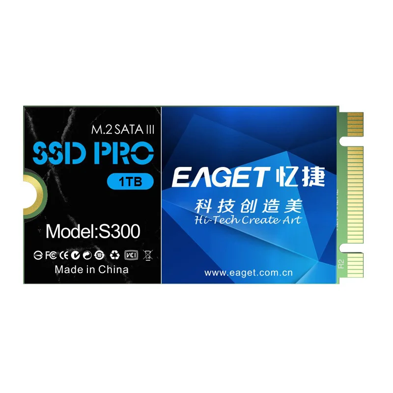 

EAGET S300 NGFF M.2 SATA3 2242mm 128GB/256GB/512GB/1TB SSD Internal Solid State Drives for Ultrabook Laptop PC